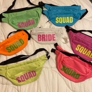 (1) BRIDE (11) SQUAD - Fanny Packs! Perfect for Bachelorette. Sold as a set!